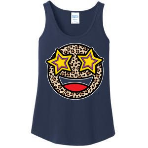 Leopard Star Smiley Face Cute Ladies Essential Tank