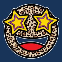 Leopard Star Smiley Face Cute Ladies Essential Flowy Tank