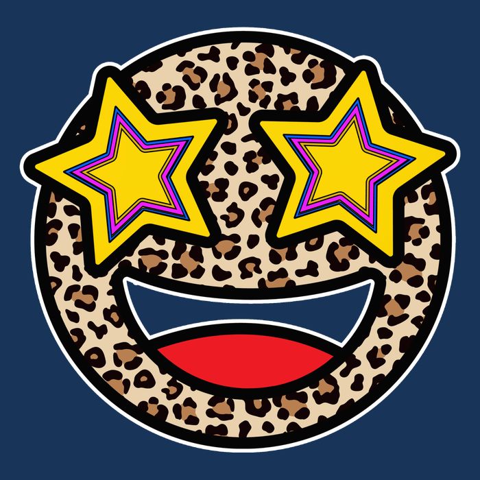 Leopard Star Smiley Face Cute Ladies Essential Flowy Tank