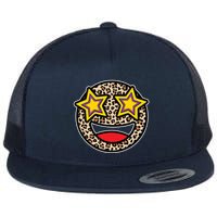 Leopard Star Smiley Face Cute Flatbill Hat