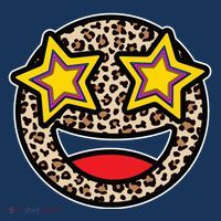 Leopard Star Smiley Face Cute Flatbill Hat