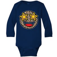 Leopard Star Smiley Face Cute Baby Long Sleeve Bodysuit