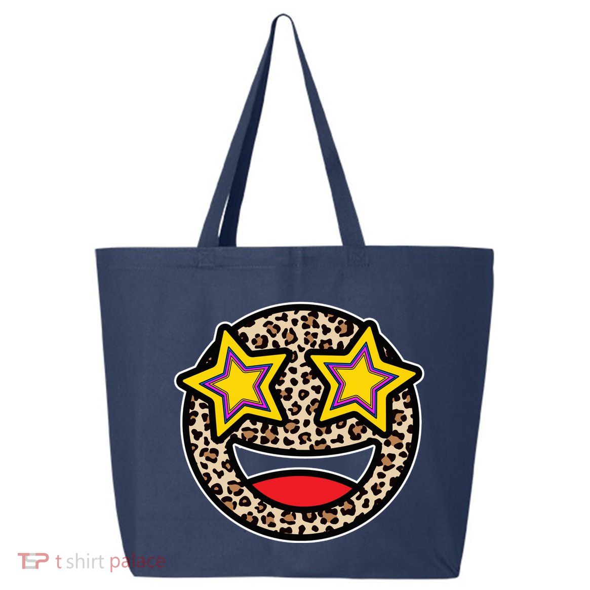 Leopard Star Smiley Face Cute 25L Jumbo Tote