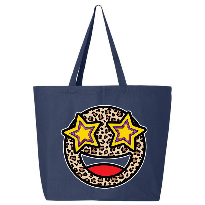 Leopard Star Smiley Face Cute 25L Jumbo Tote