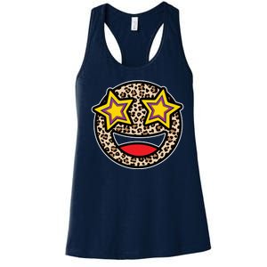 Leopard Star Smiley Face Cute Women's Racerback Tank