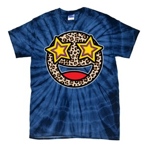 Leopard Star Smiley Face Cute Tie-Dye T-Shirt