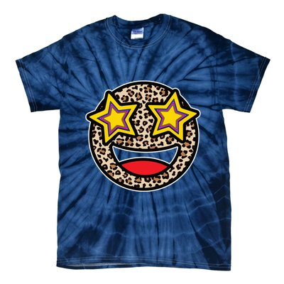 Leopard Star Smiley Face Cute Tie-Dye T-Shirt