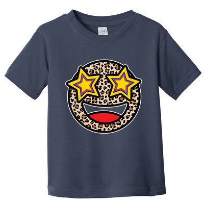 Leopard Star Smiley Face Cute Toddler T-Shirt