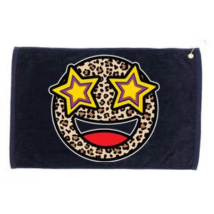 Leopard Star Smiley Face Cute Grommeted Golf Towel