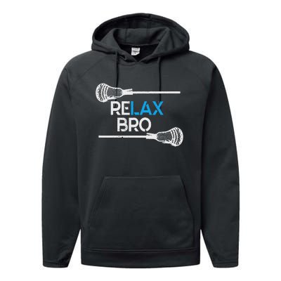 Lacrosse Sport Stick Funny Lax Player Love Perfect Gift Idea Performance Fleece Hoodie