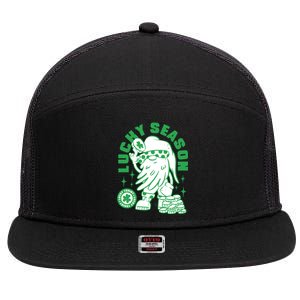 Lucky Season St Patrick's Day Lucky 7 Panel Mesh Trucker Snapback Hat