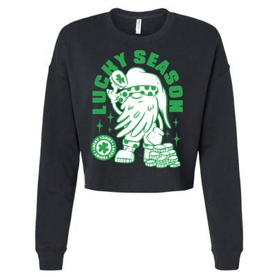 Lucky Season St Patrick's Day Lucky Cropped Pullover Crew