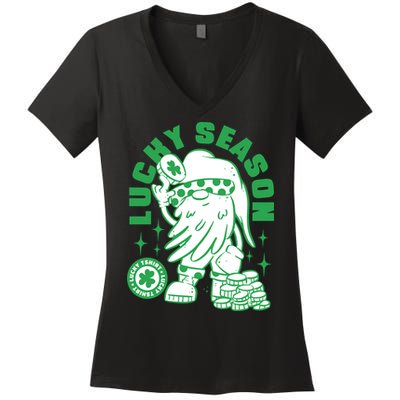 Lucky Season St Patrick's Day Lucky Women's V-Neck T-Shirt