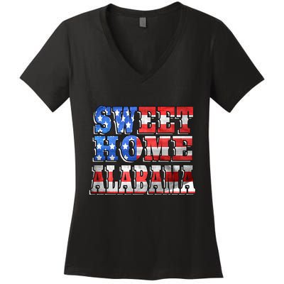 Lyriclyfe Sweatshirt Sweet Home Alabama Women's V-Neck T-Shirt