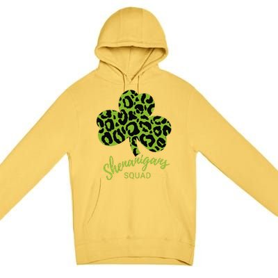 Leopard Shenanigan Squad st patrick green Shamrock Premium Pullover Hoodie