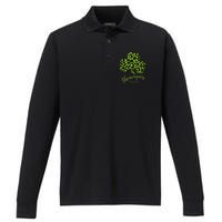 Leopard Shenanigan Squad st patrick green Shamrock Performance Long Sleeve Polo