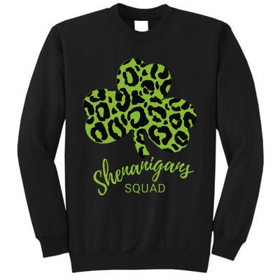 Leopard Shenanigan Squad st patrick green Shamrock Sweatshirt