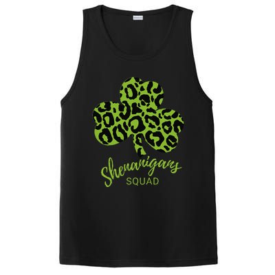 Leopard Shenanigan Squad st patrick green Shamrock PosiCharge Competitor Tank