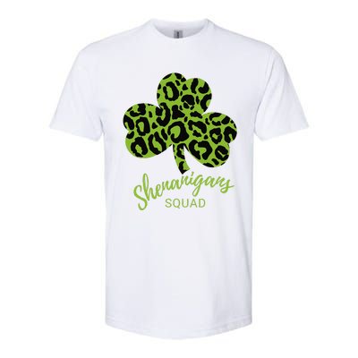 Leopard Shenanigan Squad st patrick green Shamrock Softstyle CVC T-Shirt