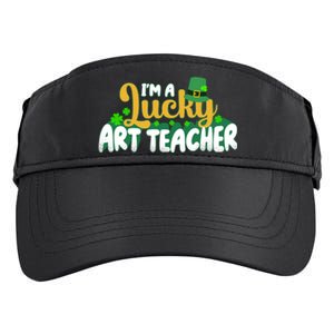 Lucky Shamrock St Patricks Day Im A Lucky Art Teacher Great Gift Adult Drive Performance Visor