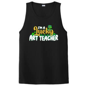 Lucky Shamrock St Patricks Day Im A Lucky Art Teacher Great Gift PosiCharge Competitor Tank