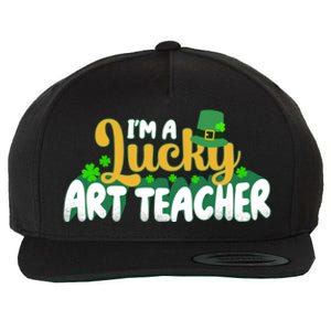 Lucky Shamrock St Patricks Day Im A Lucky Art Teacher Great Gift Wool Snapback Cap