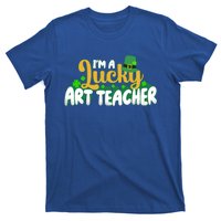 Lucky Shamrock St Patricks Day Im A Lucky Art Teacher Great Gift T-Shirt