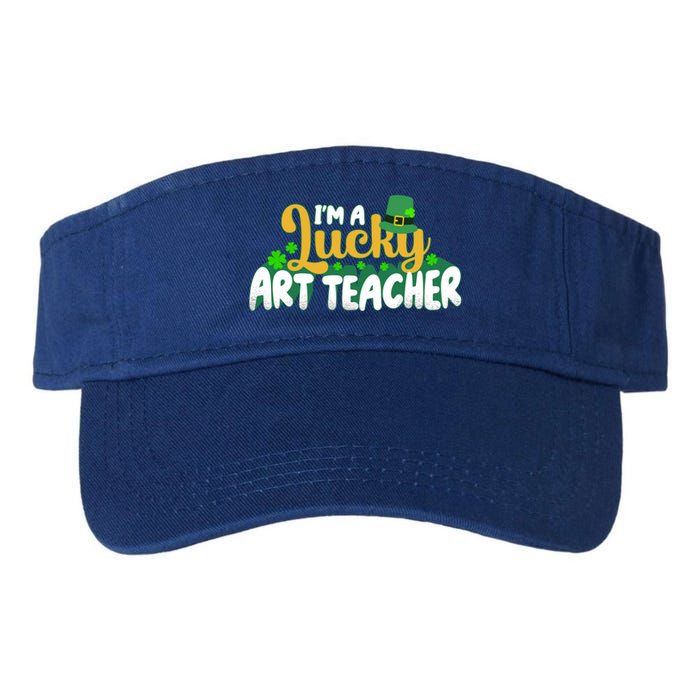 Lucky Shamrock St Patricks Day Im A Lucky Art Teacher Great Gift Valucap Bio-Washed Visor