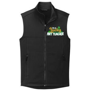 Lucky Shamrock St Patricks Day Im A Lucky Art Teacher Great Gift Collective Smooth Fleece Vest