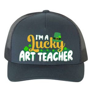 Lucky Shamrock St Patricks Day Im A Lucky Art Teacher Great Gift Yupoong Adult 5-Panel Trucker Hat