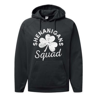 Leopard Shenanigan Squad st patrick green saint irish Performance Fleece Hoodie