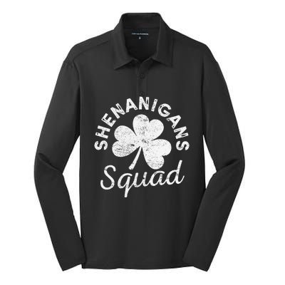 Leopard Shenanigan Squad st patrick green saint irish Silk Touch Performance Long Sleeve Polo