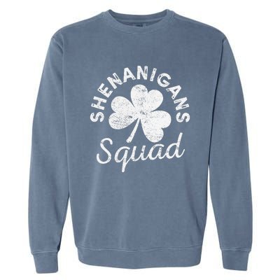 Leopard Shenanigan Squad st patrick green saint irish Garment-Dyed Sweatshirt