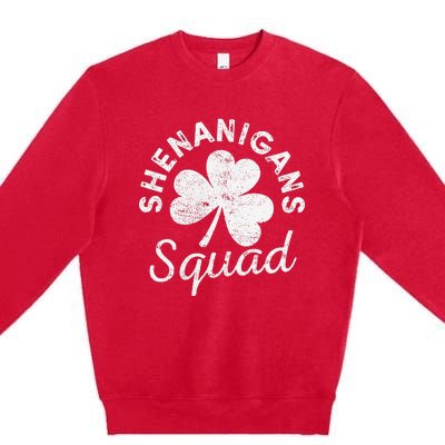 Leopard Shenanigan Squad st patrick green saint irish Premium Crewneck Sweatshirt