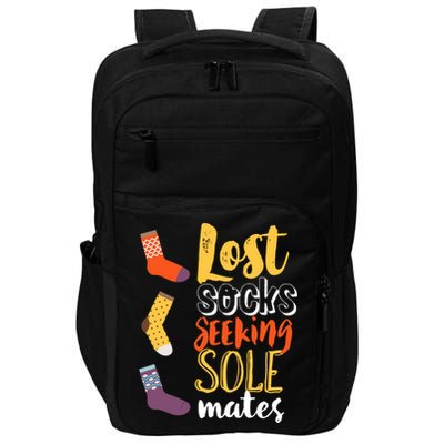 Lost Socks Seeking Sole Mates Funny Pun About Finding Love Gift Impact Tech Backpack