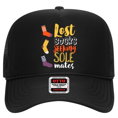 Lost Socks Seeking Sole Mates Funny Pun About Finding Love Gift Trucker Hat