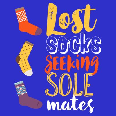 Lost Socks Seeking Sole Mates Funny Pun About Finding Love Gift T-Shirt