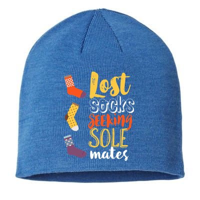 Lost Socks Seeking Sole Mates Funny Pun About Finding Love Gift Sustainable Beanie