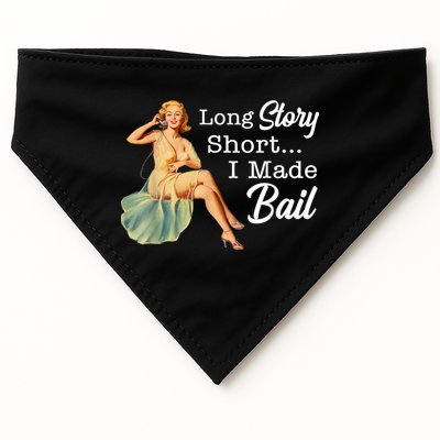Long Story Short I Made Bail USA-Made Doggie Bandana