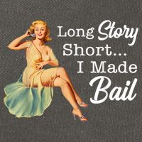 Long Story Short I Made Bail Cotton Canvas Backpack