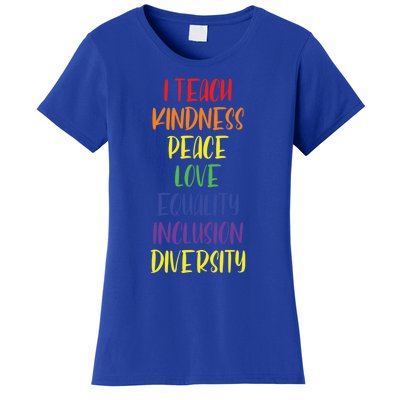 Lgbtq Support Teach Kindness Peace Love Equality Diversity Gift Women's T-Shirt