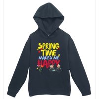 Ladies Spring Time Makes Me Happy Cute Summer Weather Tops Urban Pullover Hoodie