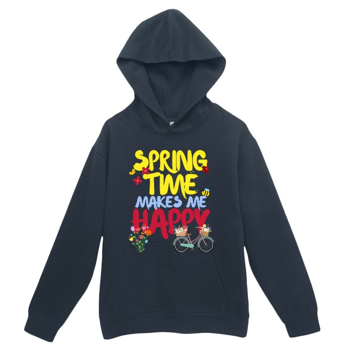 Ladies Spring Time Makes Me Happy Cute Summer Weather Tops Urban Pullover Hoodie