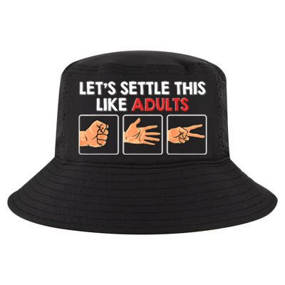 Lets Settle This Like Adults Funny Rock Paper Scissor Cool Comfort Performance Bucket Hat