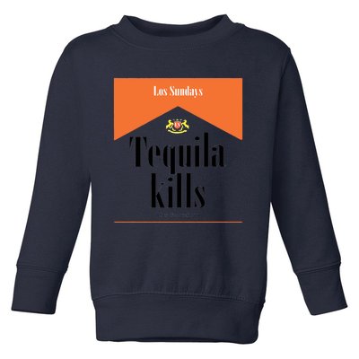 Los Sunday Tequila Kills The Boredom Orange Toddler Sweatshirt