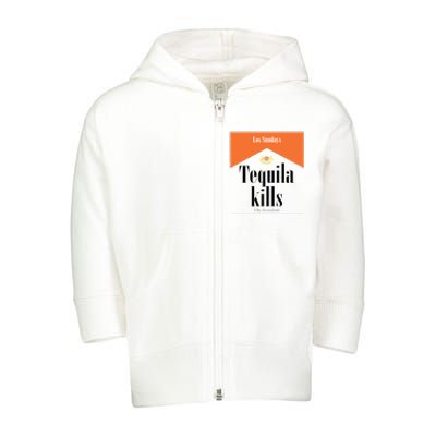 Los Sunday Tequila Kills The Boredom Orange Toddler Zip Fleece Hoodie