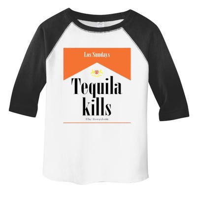 Los Sunday Tequila Kills The Boredom Orange Toddler Fine Jersey T-Shirt