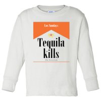 Los Sunday Tequila Kills The Boredom Orange Toddler Long Sleeve Shirt