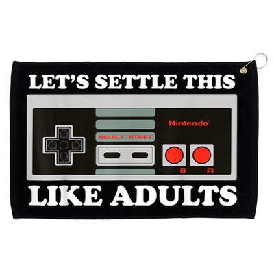 Lets Settle This Like Adults Grommeted Golf Towel