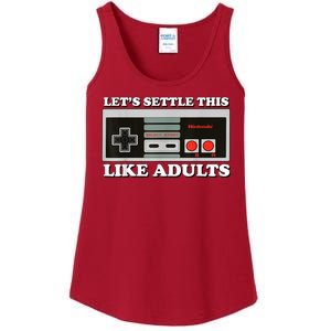 Lets Settle This Like Adults Ladies Essential Tank